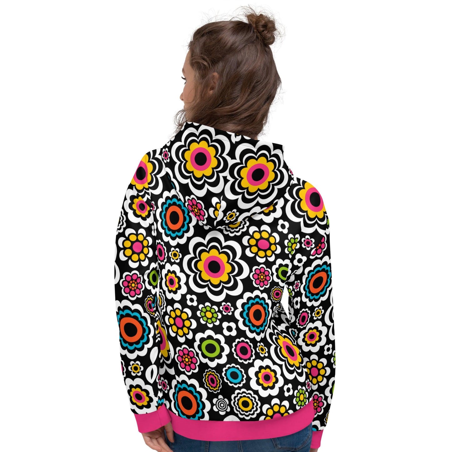 Hoodie - SUGAR BLOOM - Playful candy flowers print