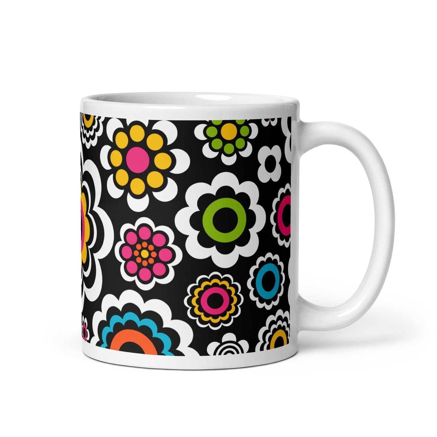 Mug - SUGAR BLOOM - Playful candy flowers print 11oz