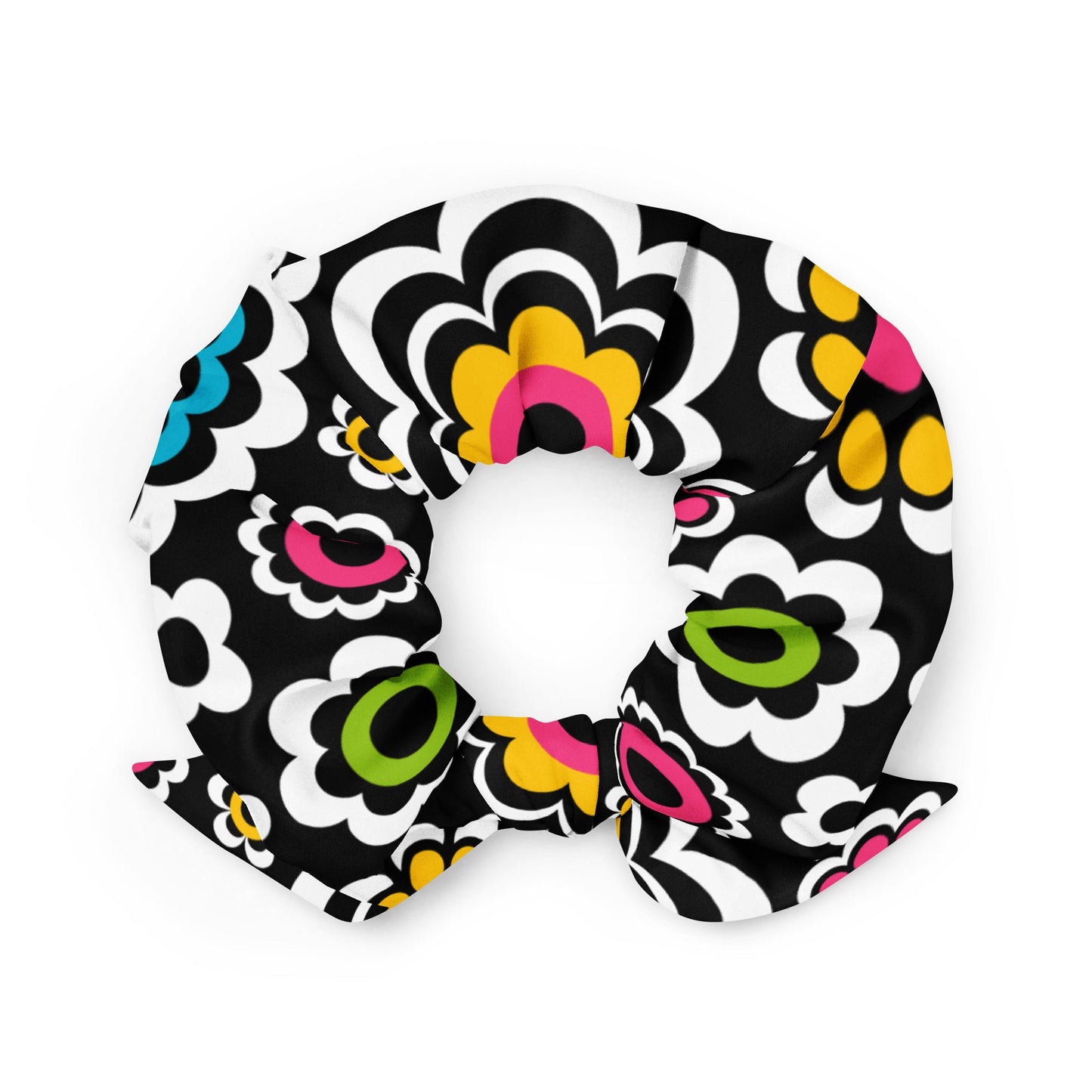 Scrunchie - SUGAR BLOOM - Playful candy flowers print
