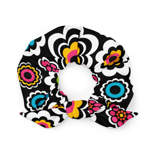 Scrunchie - SUGAR BLOOM - Playful candy flowers print Default Title