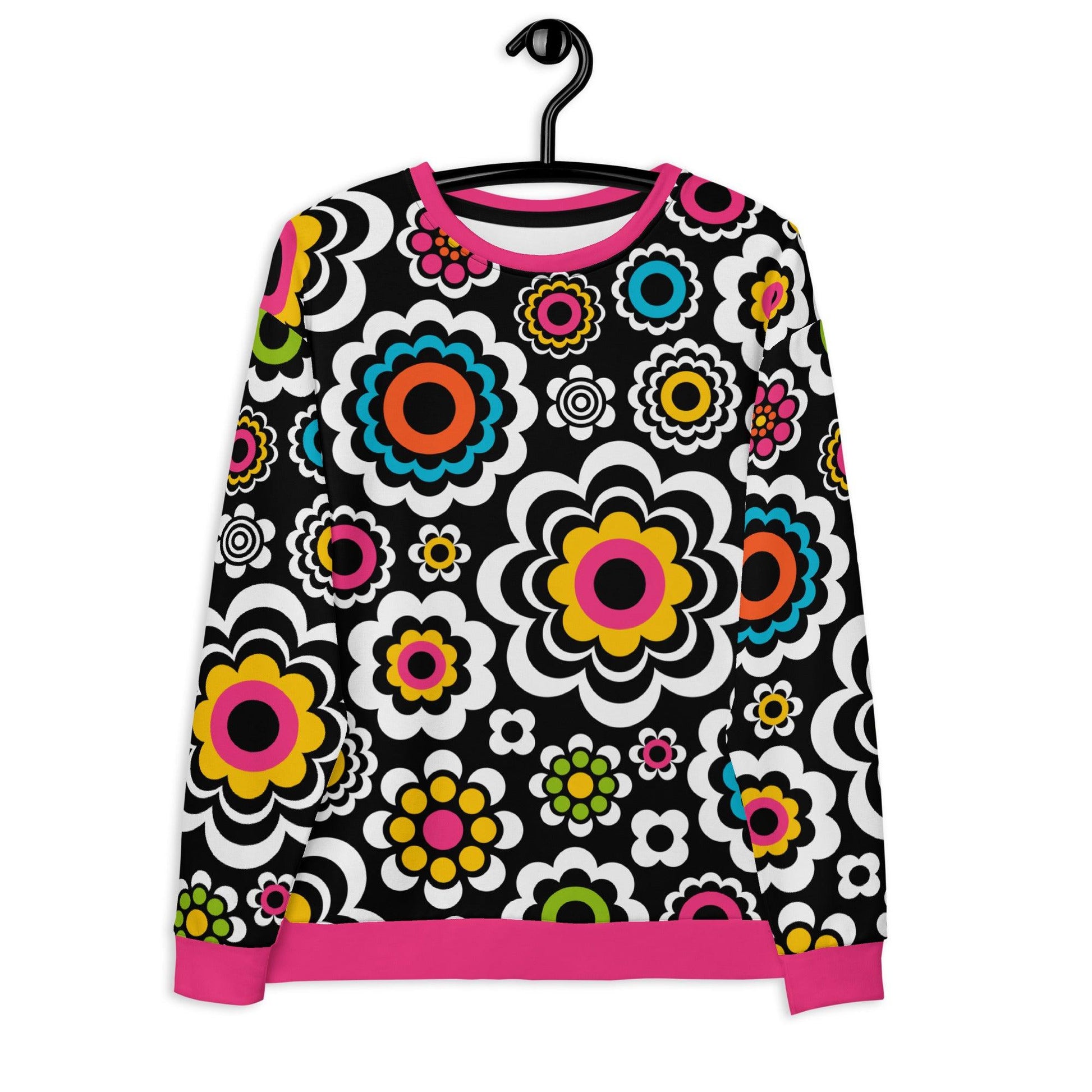 Sweatshirt - SUGAR BLOOM - Playful candy flowers print 3XL