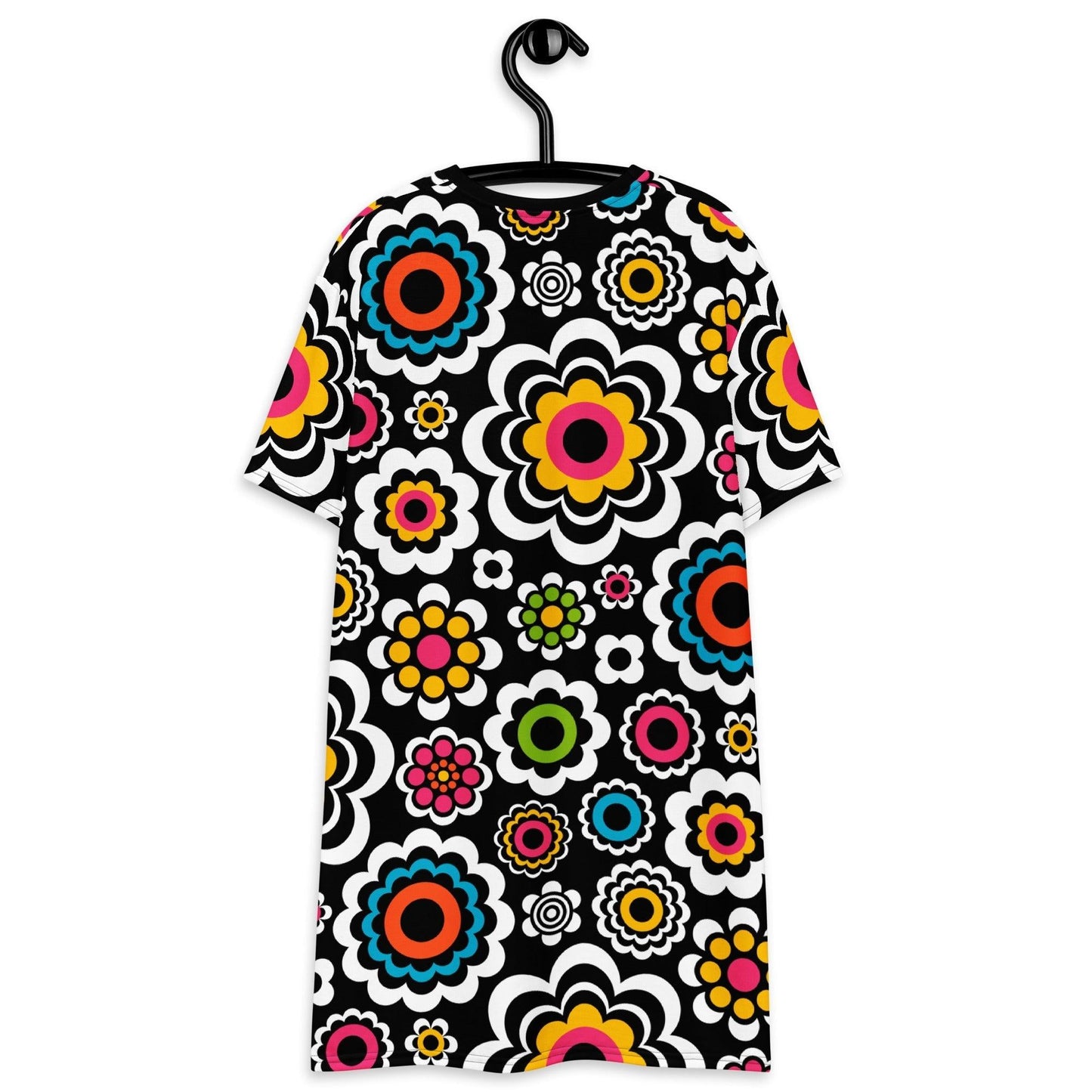 T-shirt dress - SUGAR BLOOM - Playful candy flowers print