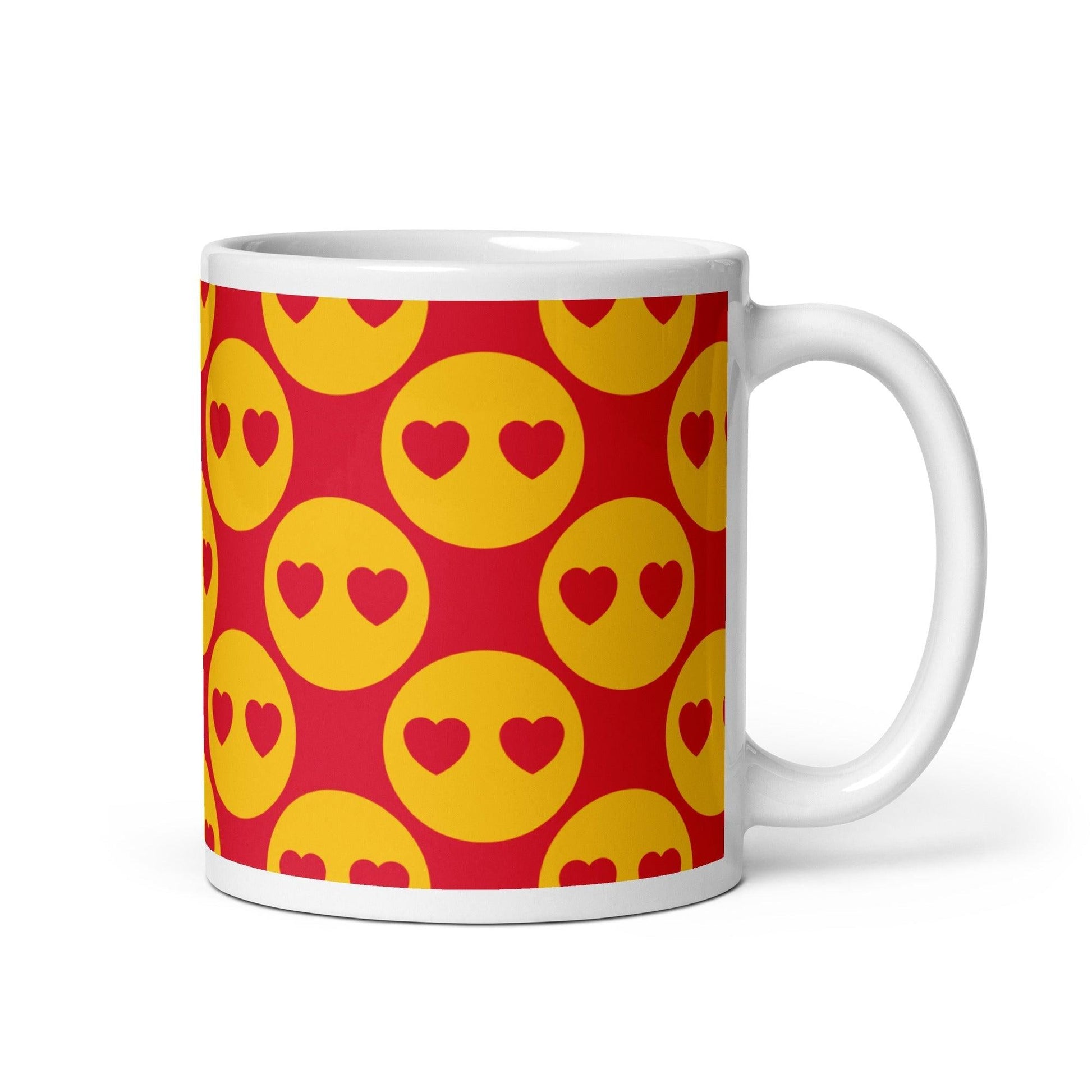 Mug - SUPERHAPPY - Sunshine and hearts print 11 oz