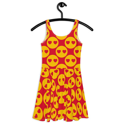 Skater dress - SUPERHAPPY - Sunshine and hearts print