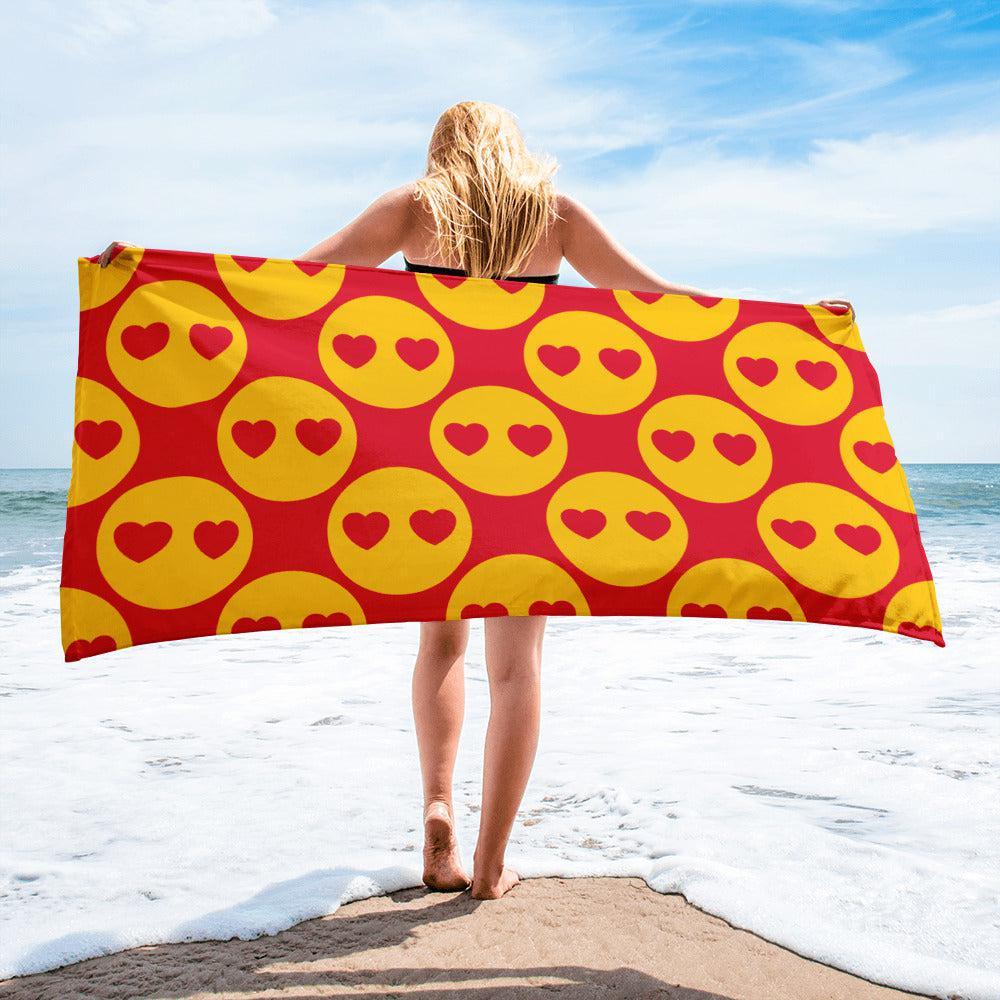 Towel - SUPERHAPPY - Sunshine and hearts print Default Title