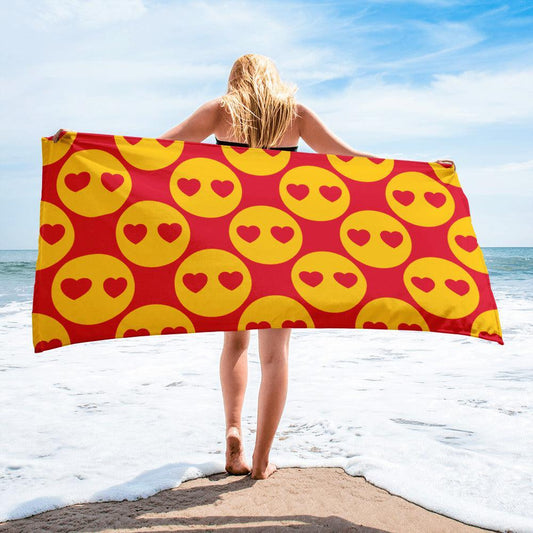 Towel - SUPERHAPPY - Sunshine and hearts print Default Title