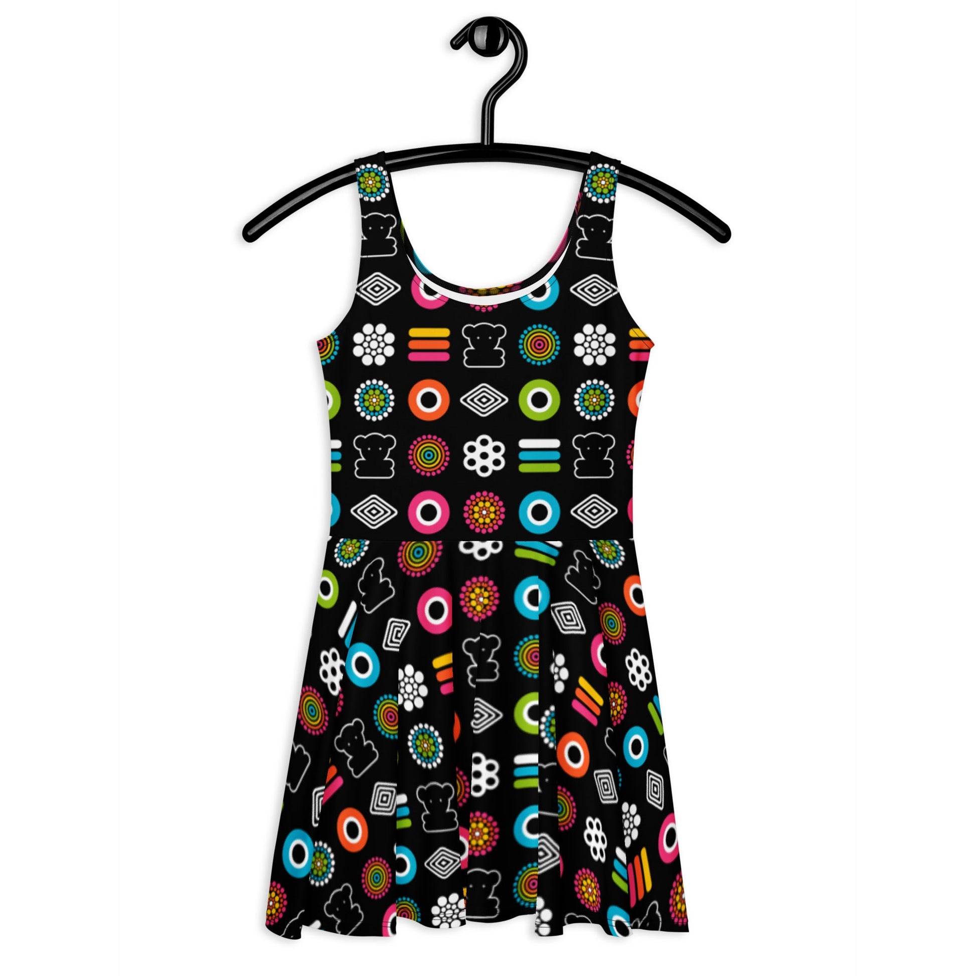 Skater dress - SWEET CANDY - Colorful candy print 3XL