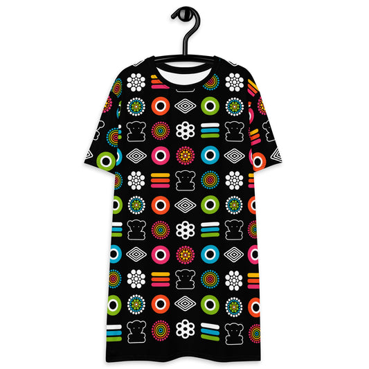 T-shirt dress - SWEET CANDY - Colorful candy print 6XL
