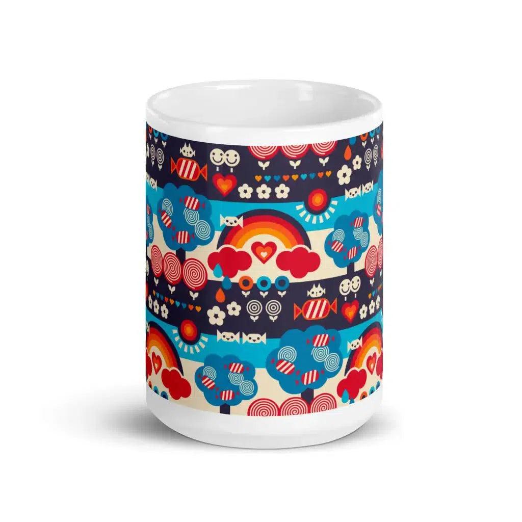 Mug - SWEET DAYS blue - Vintage candy print