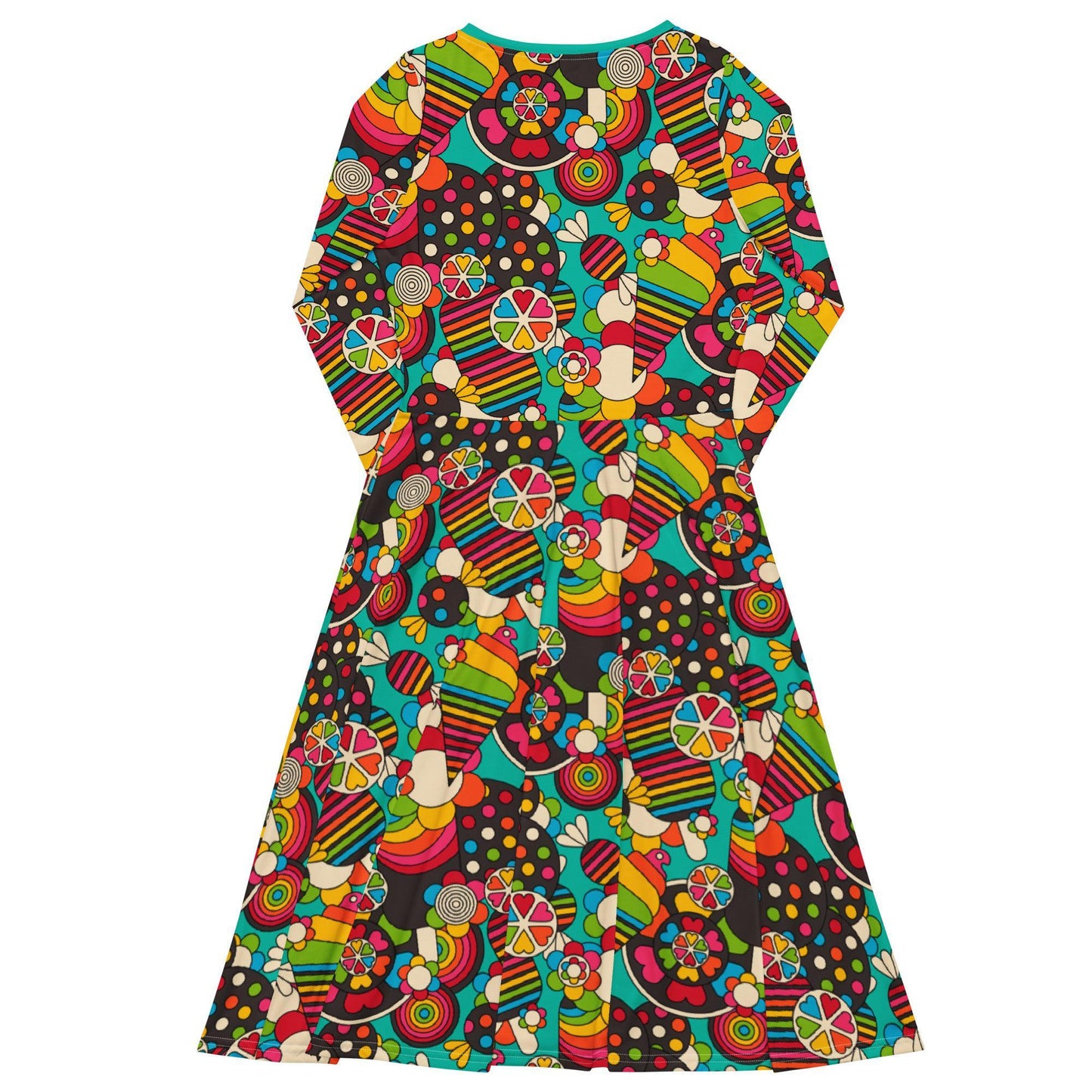 Midi dress - SWEET FREAK mint - Playful sweet treats print 6XL