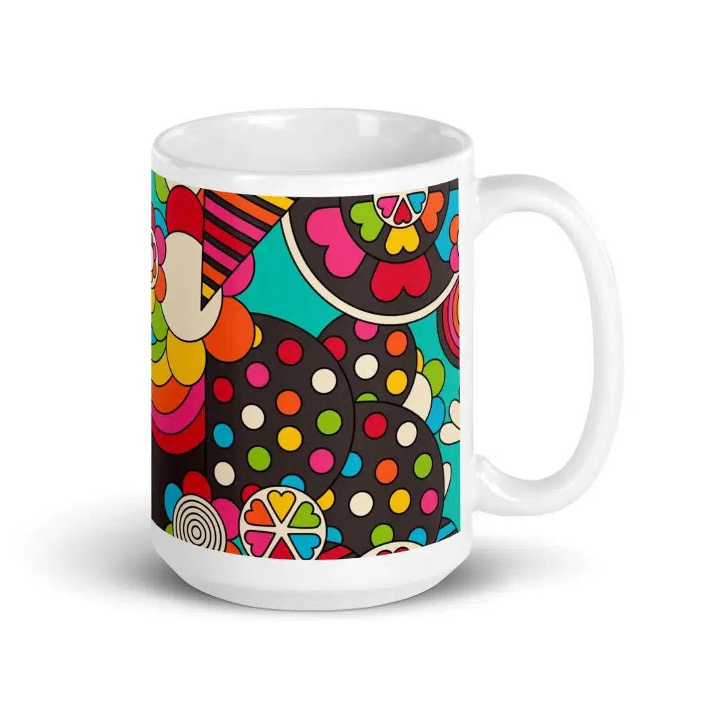 Mug - SWEET FREAK mint - Playful sweet treats print 15oz