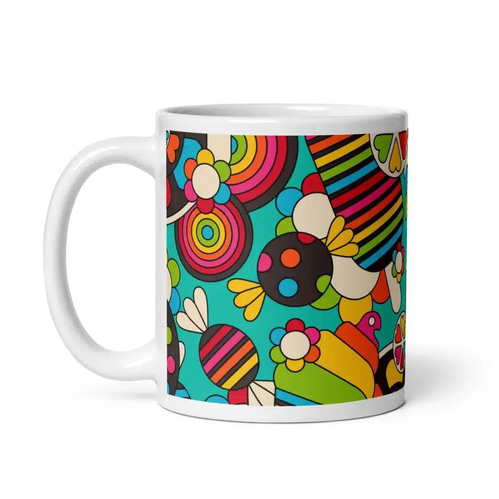 Mug - SWEET FREAK mint - Playful sweet treats print 11oz