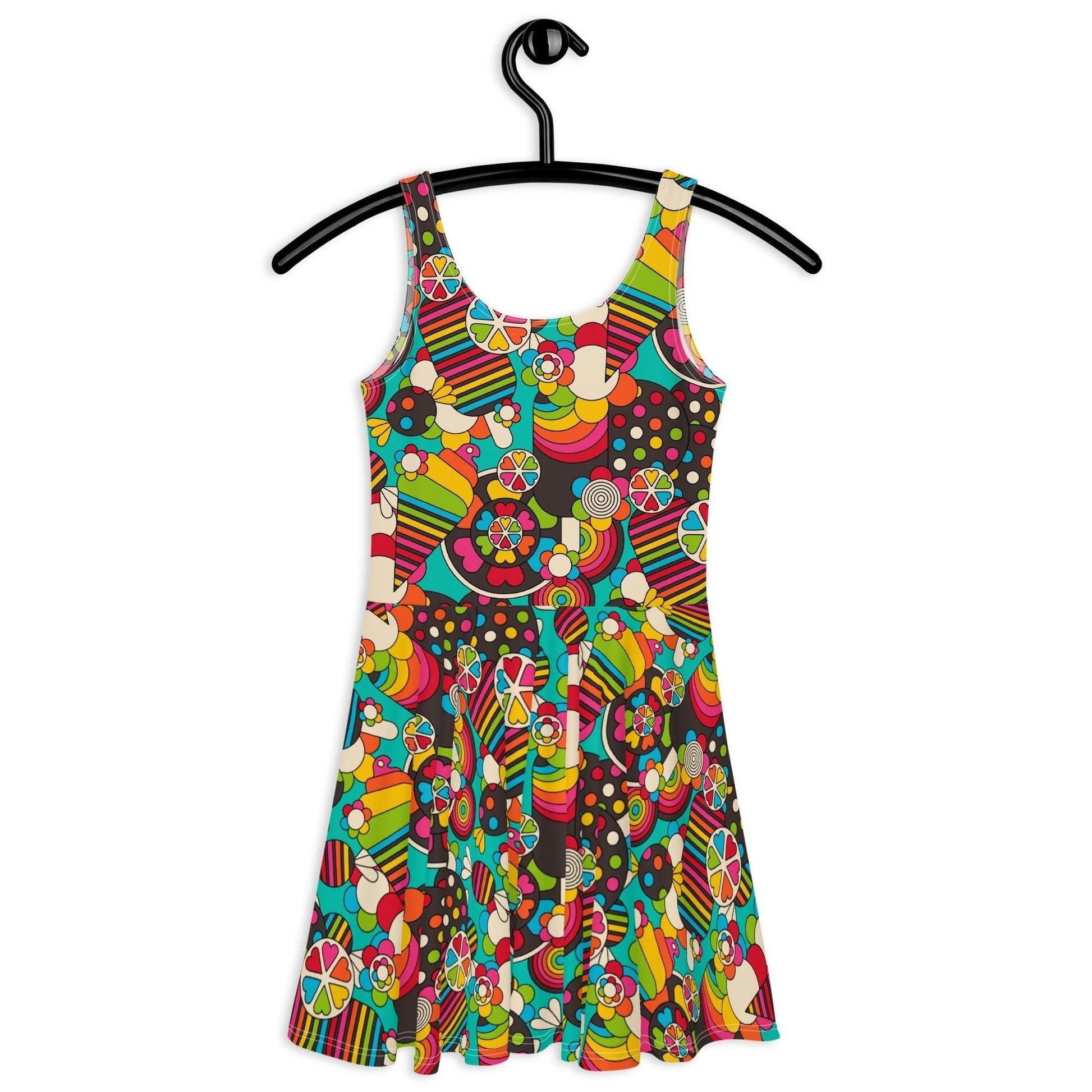 Skater dress - SWEET FREAK mint - Playful sweet treats print