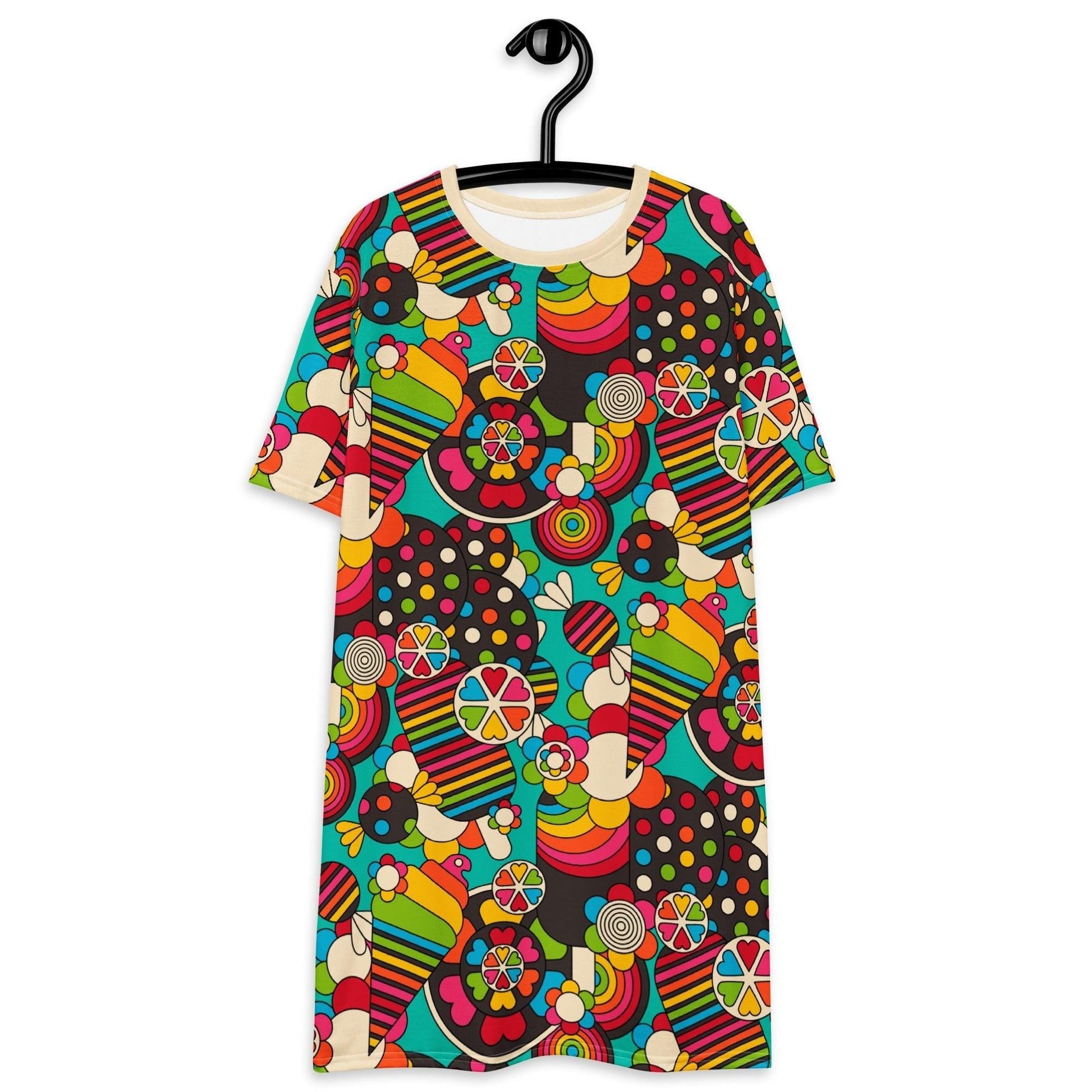 T-shirt dress - SWEET FREAK mint - Playful sweet treats print 6XL