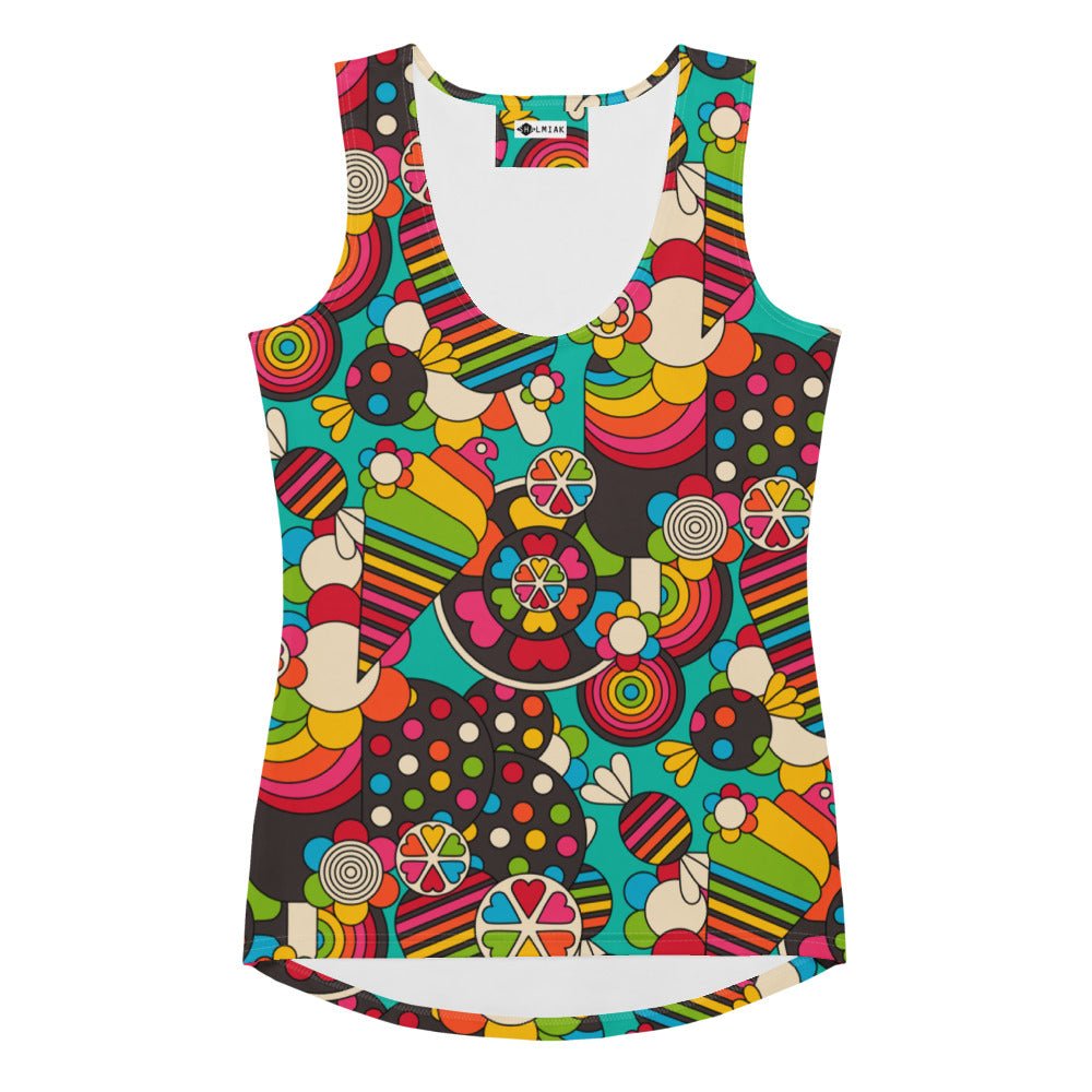 Tank top - SWEET FREAK mint - Playful sweet treats print