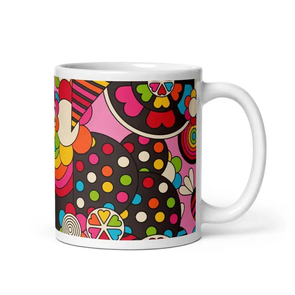 Mug - SWEET FREAK pink - Playful sweet treats print