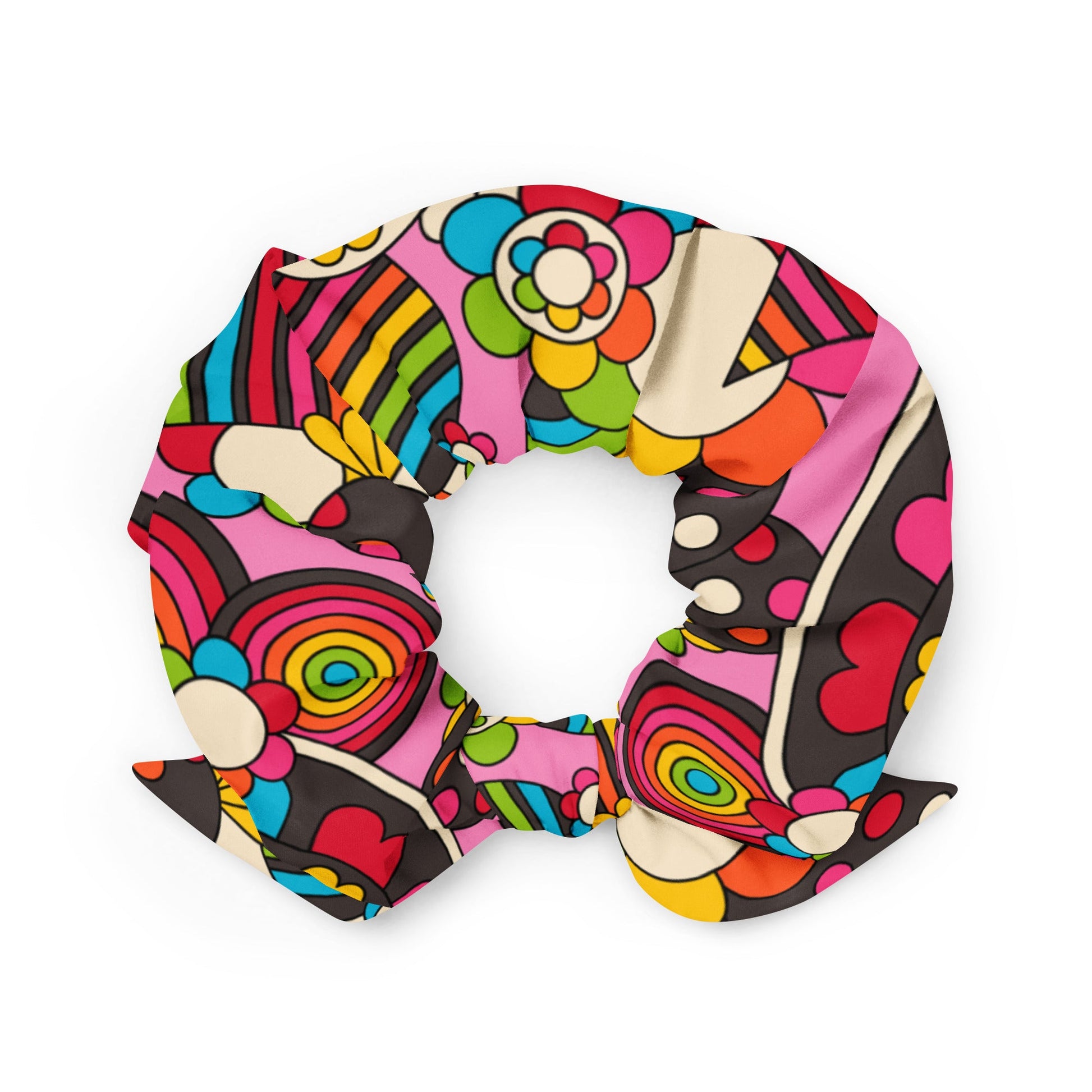 Scrunchie - SWEET FREAK pink - Playful sweet treats print