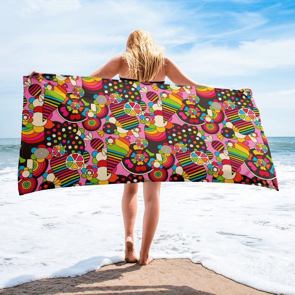 Towel - SWEET FREAK pink - Playful sweet treats print Default Title
