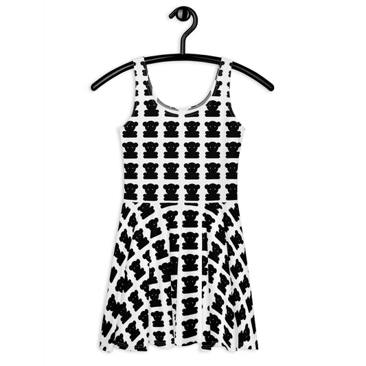 Skater dress - SWEET TEDDY bw - Cute teddy bear print 3XL