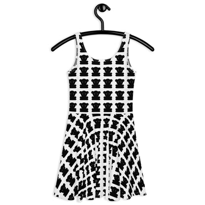 Skater dress - SWEET TEDDY bw - Cute teddy bear print