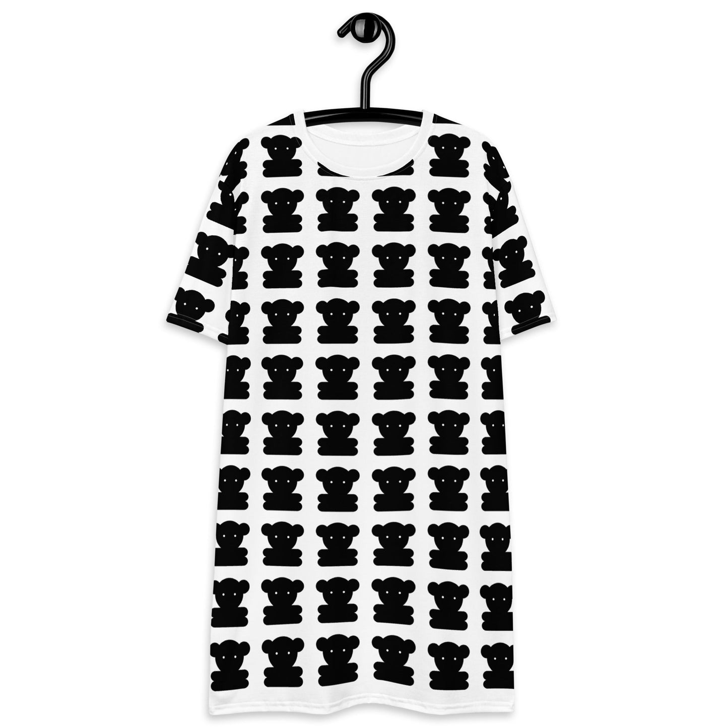 T-shirt dress - SWEET TEDDY bw - Cute teddy bear print 6XL