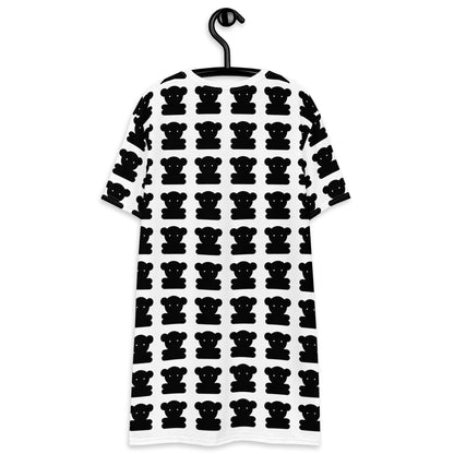 T-shirt dress - SWEET TEDDY bw - Cute teddy bear print