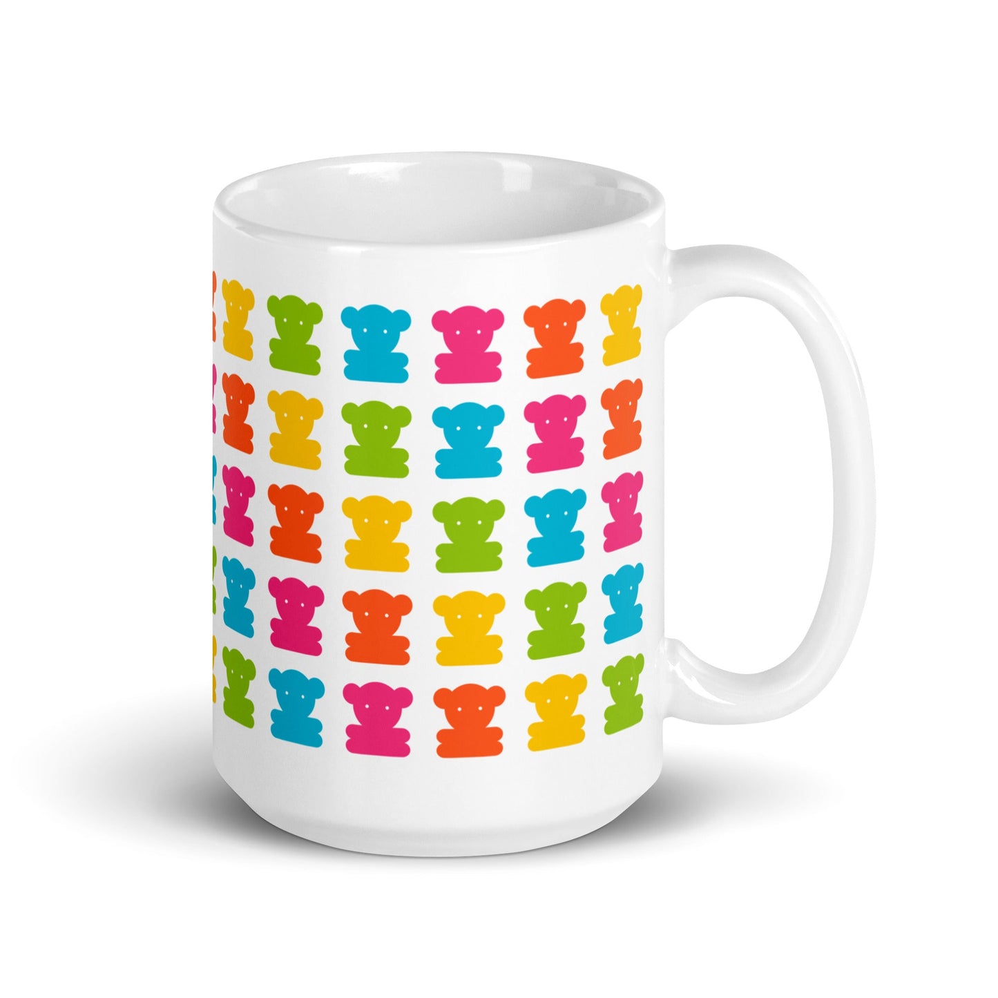 Mug - SWEET TEDDY white - Cute teddy bear print 15 oz