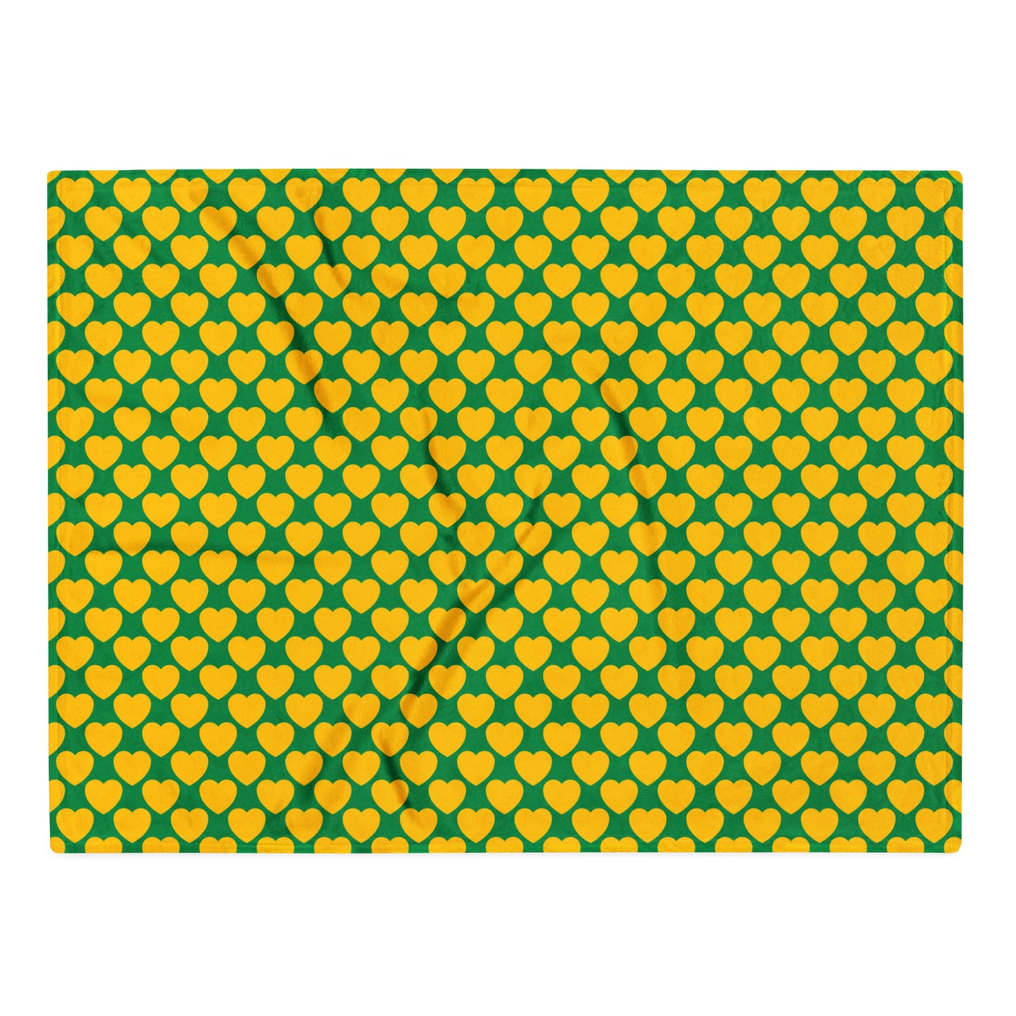Blanket - ELLIE LOVE yellow green - Bold heart print Default Title