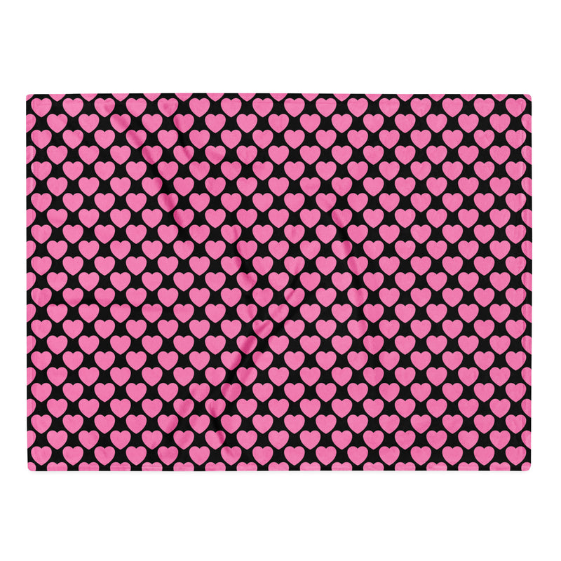 Blanket - ELLIE LOVE plum - Bold Heart Print