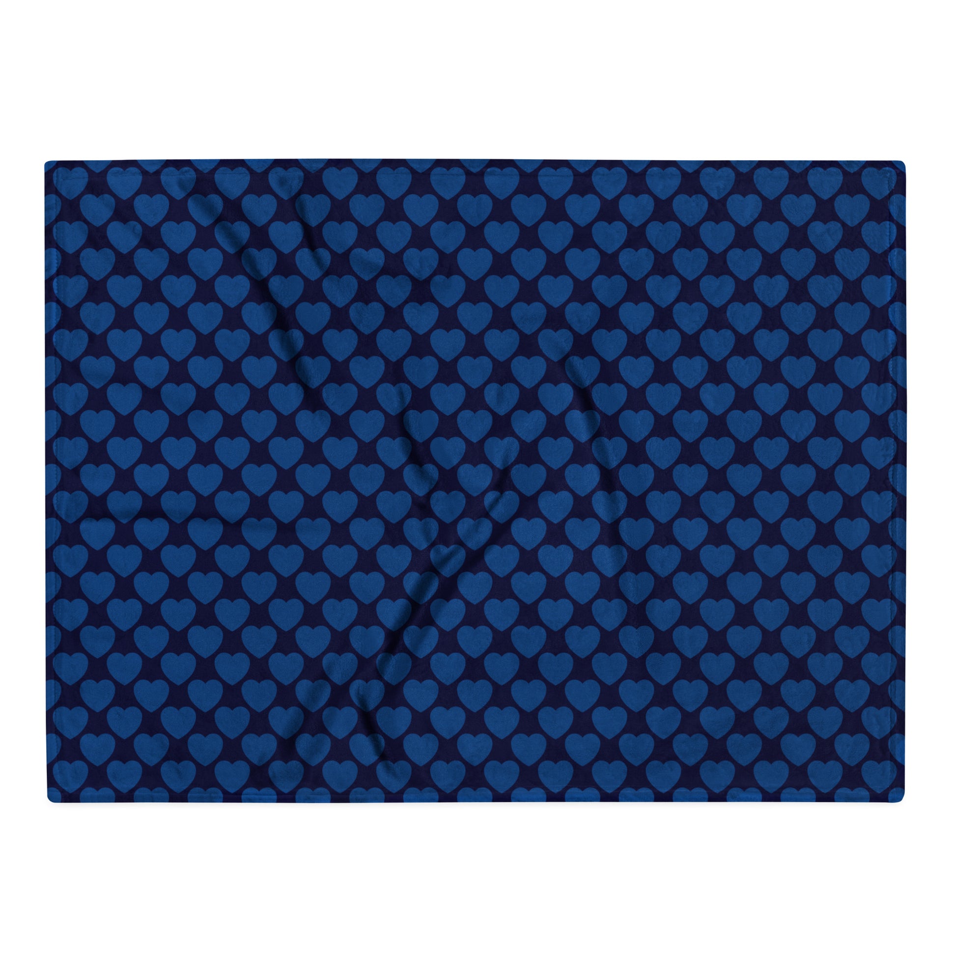 Blanket - ELLIE LOVE dark blue - Bold Heart Print