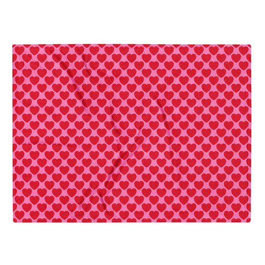 Blanket - ELLIE LOVE red - Bold Heart Print