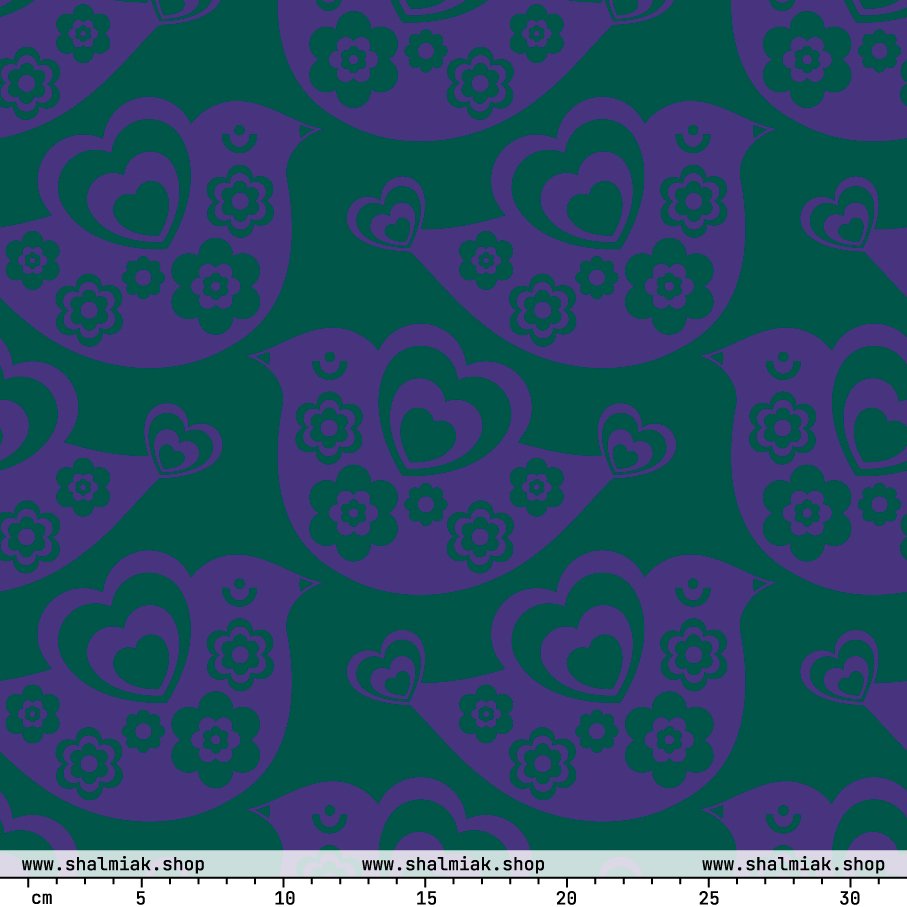 TWEET LOVE green purple