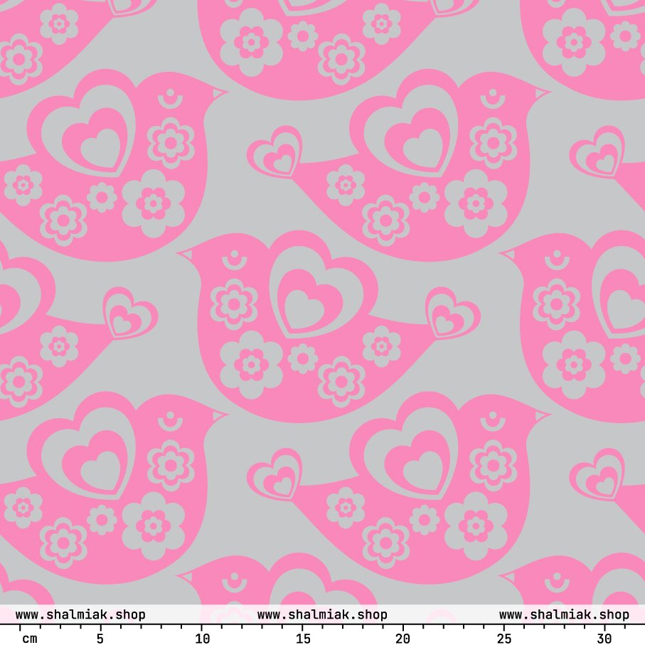 TWEET LOVE pink grey