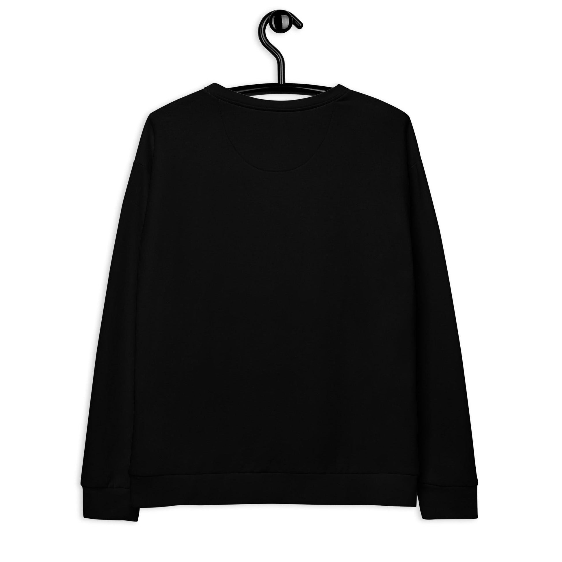 Sweatshirt - UNIQUE black - Unicorns and rainbows print