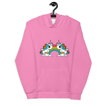 Hoodie - UNIQUE pink (just unicorns) - Unicorns and rainbows print 6XL