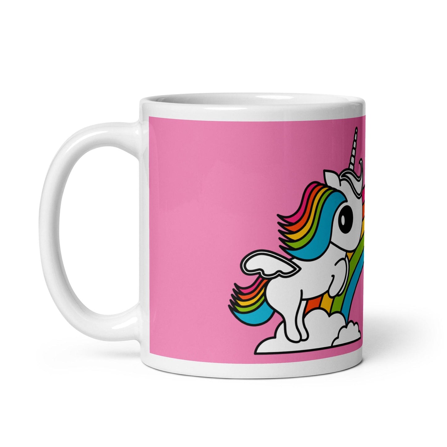 Mug - UNIQUE pink - Unicorns and rainbows print