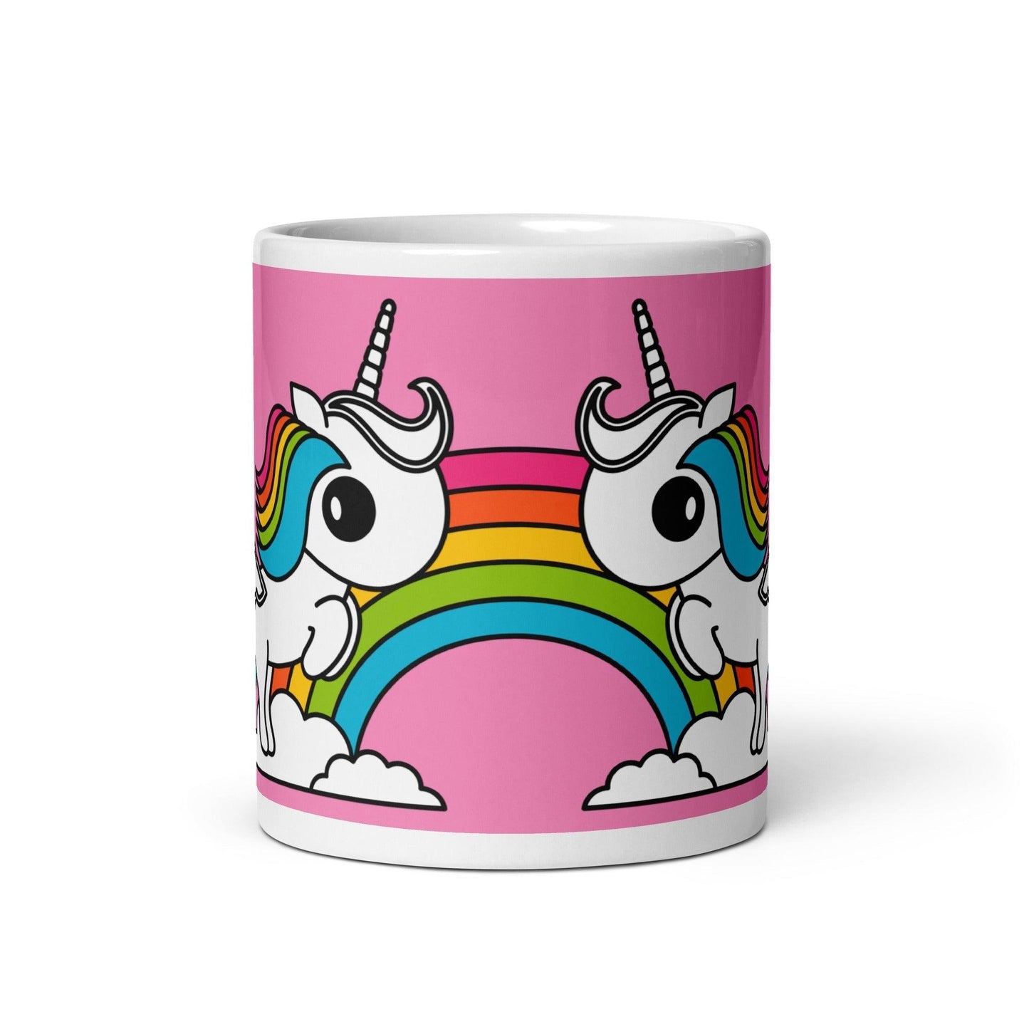 Mug - UNIQUE pink - Unicorns and rainbows print