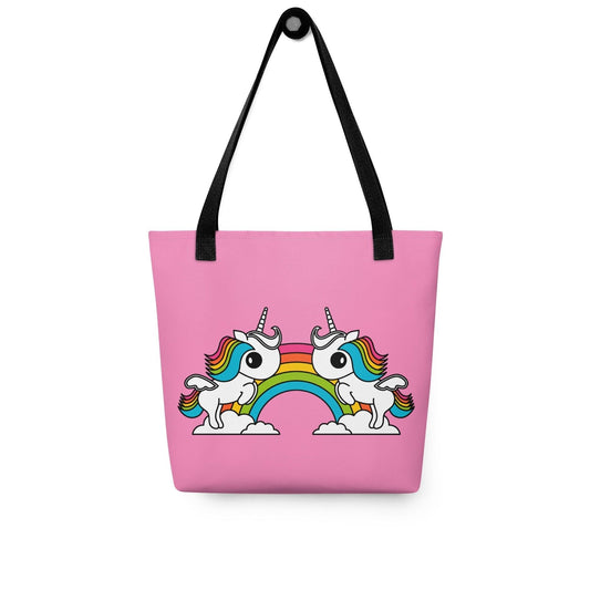 Tote bag - UNIQUE pink - Unicorns and rainbows print Default Title