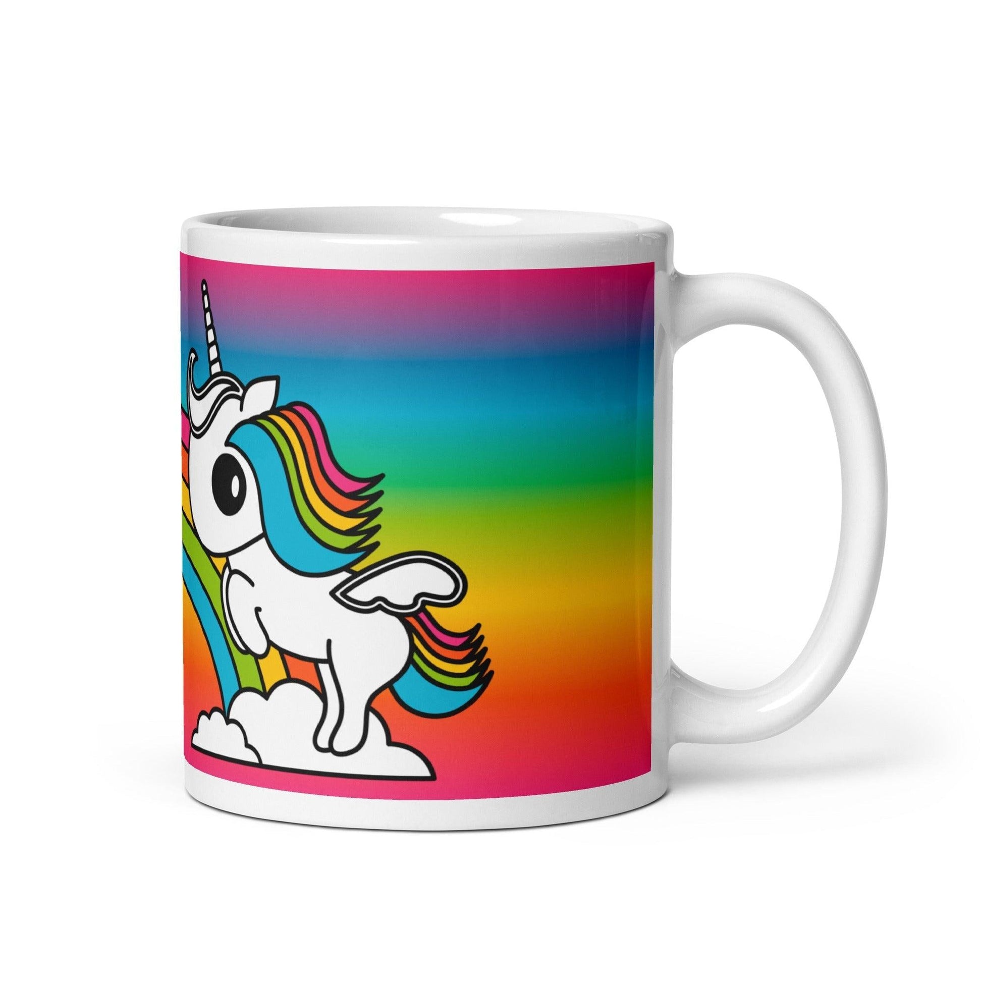 Mug - UNIQUE rainbow - Unicorns and rainbows print 11oz