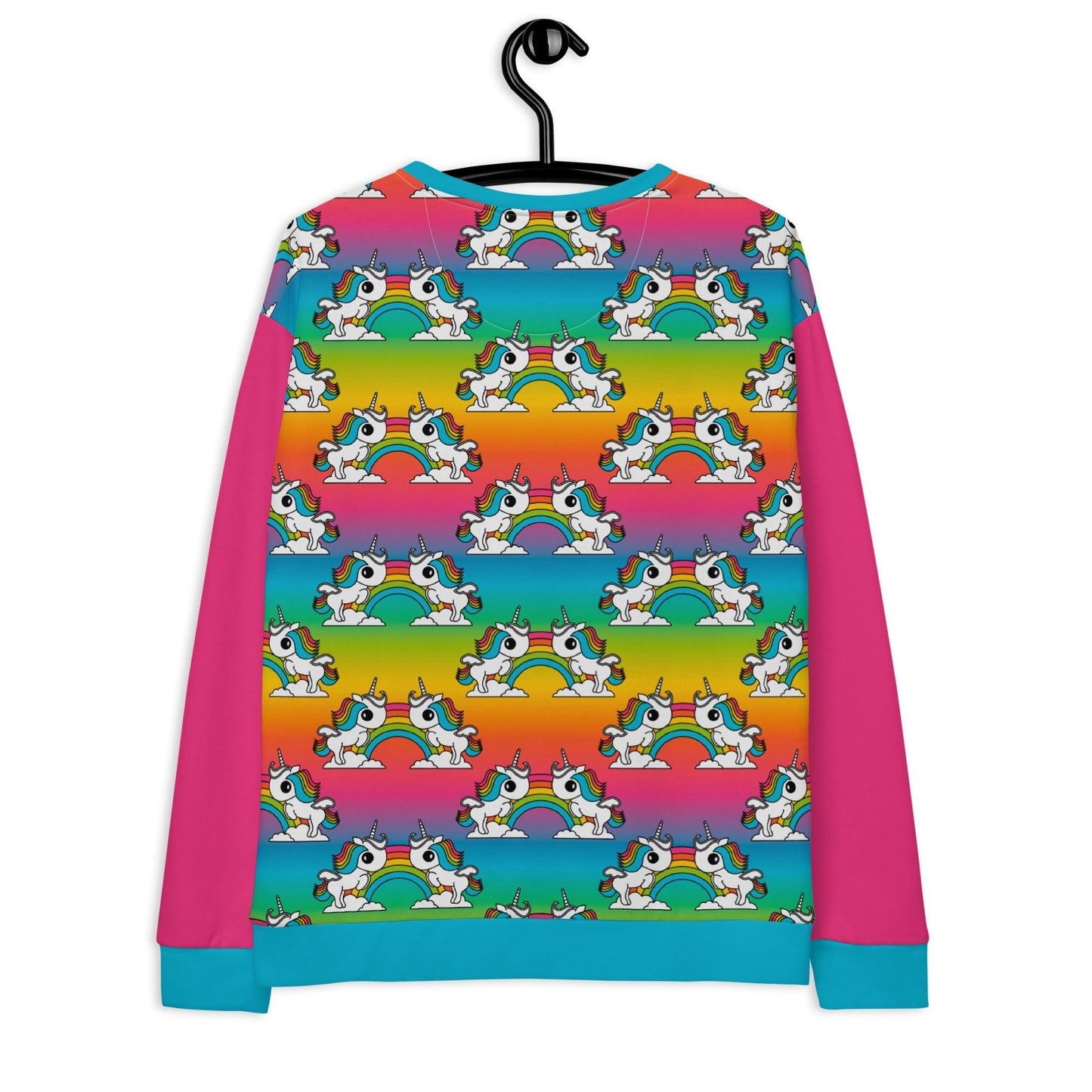 Sweatshirt - UNIQUE rainbow - Unicorns and rainbows print